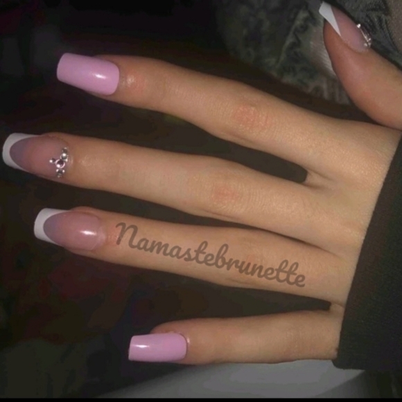 2/$16 Rhinestone Pink Press On Nails - Picture 3 of 13